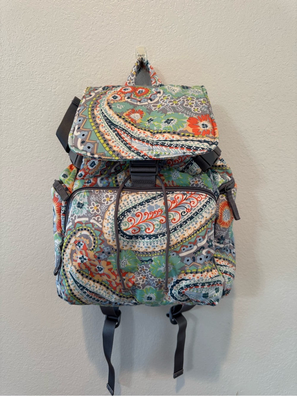 Vera Bradley Utility Backpack Citrus Paisley Print